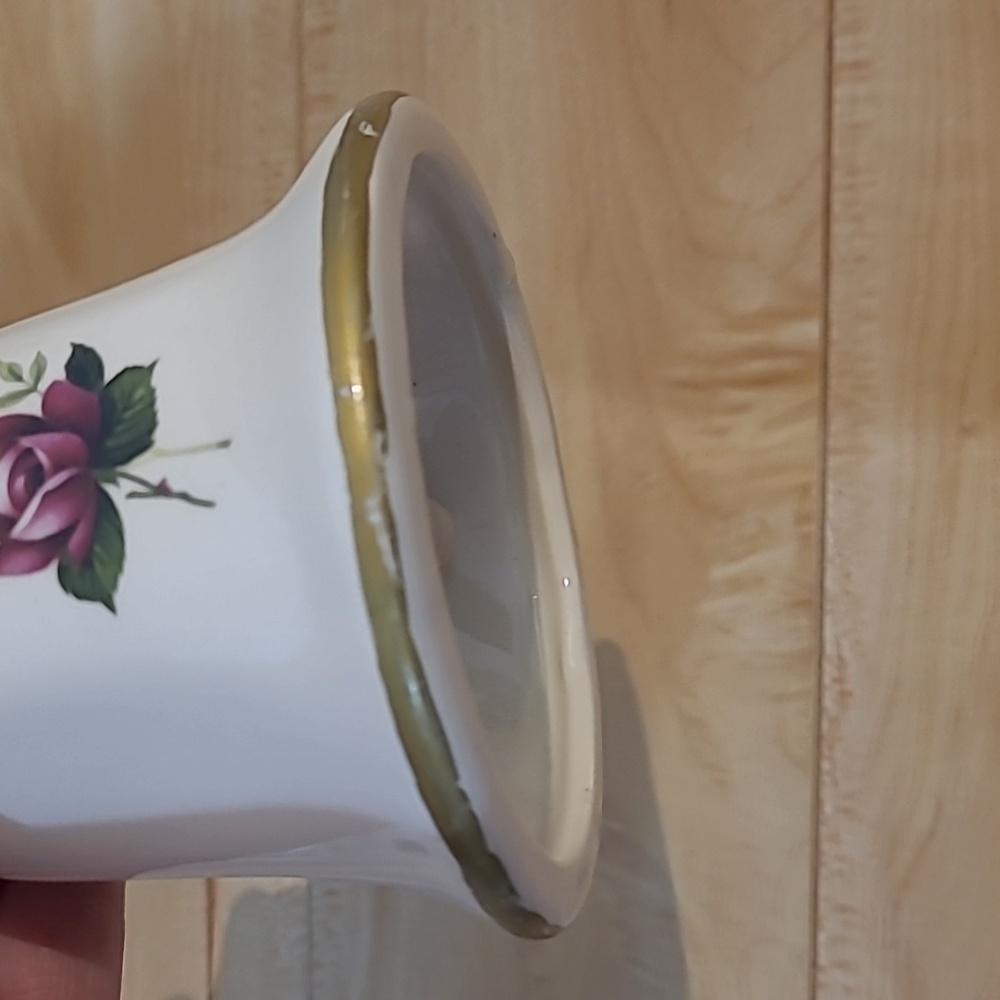 2/$20 Floral Ceramic Bell with Gold Accents - Picture 3 of 4